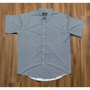 Cinch Blue Geometric Pattern Rodeo Western Button Down Shirt Men's Sz 2XL